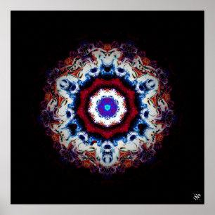 Poster Padrão abstrato colorido (olho alienígena 1)