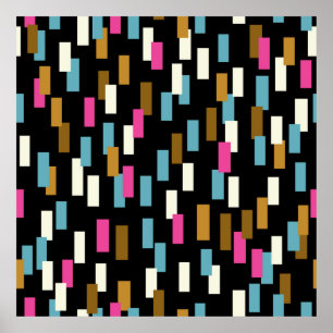 Poster padrão abstrato com formas geométricas texturizada