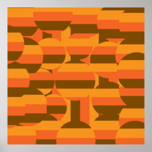 Poster padrão abstrato de círculos retrorreflectores co