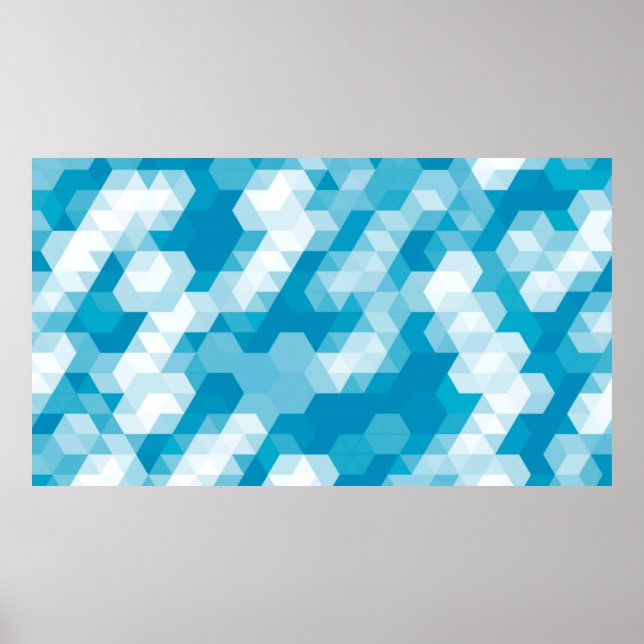 Poster padrão abstrato de formas geométricas de fundo (Frente)