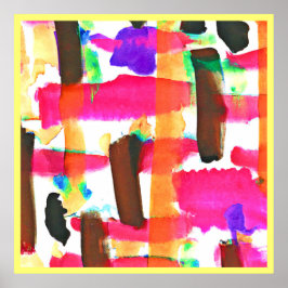 Poster Padrão Abstrato Dinâmico na Arte