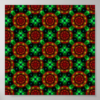 Poster Padrão Abstrato Floral Moderno Boho Elegante #504