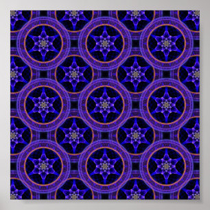 Poster Padrão Abstrato Floral Moderno Boho Elegante #505