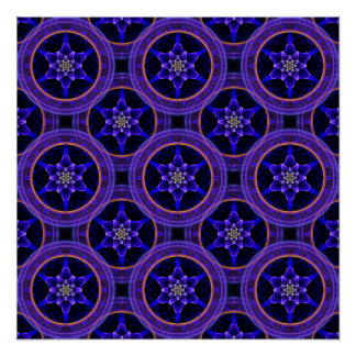 Pôster Padrão Abstrato Floral Moderno Boho Elegante #505