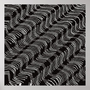 Poster padrão abstrato geométrico minimalista de meados d