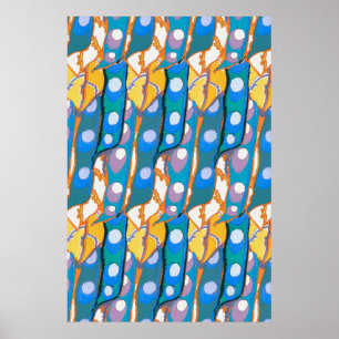 Poster Padrão abstrato ilustração contínua 2