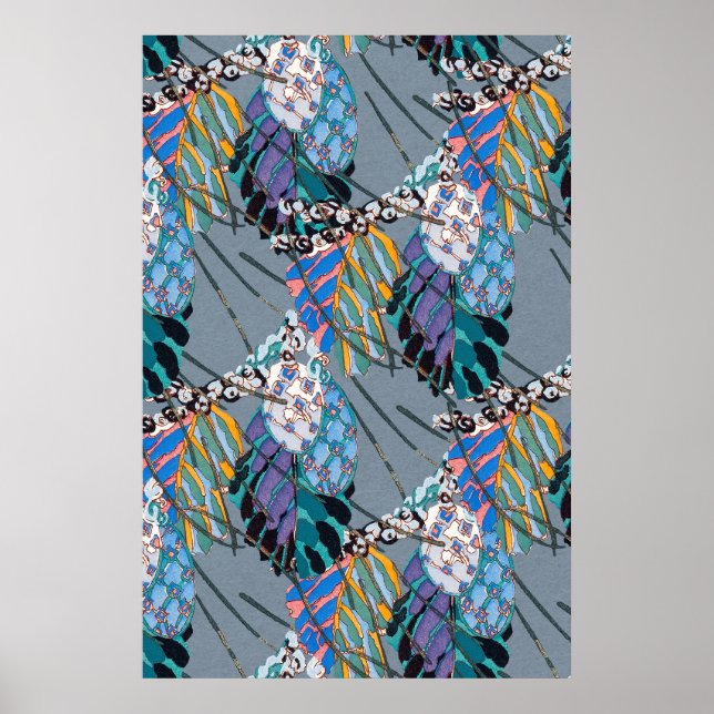 Poster Padrão abstrato ilustração contínua 3 (Frente)