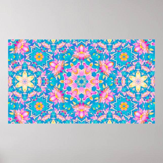 Poster padrão abstrato islâmico em estilo árabe. Seamles (Frente)