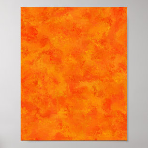 Poster Padrão Abstrato Laranja