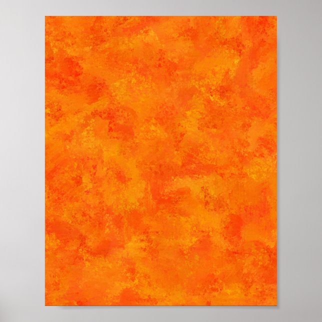 Poster Padrão Abstrato Laranja (Frente)