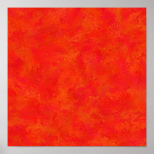 Poster Padrão Abstrato Laranja Vermelho