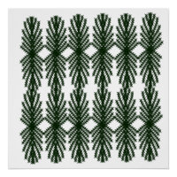 Padrão Abstrato Personalizado de Árvore de Pinheir