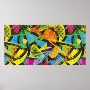 Poster padrão abstrato sem descontinuidades caótico. Pa