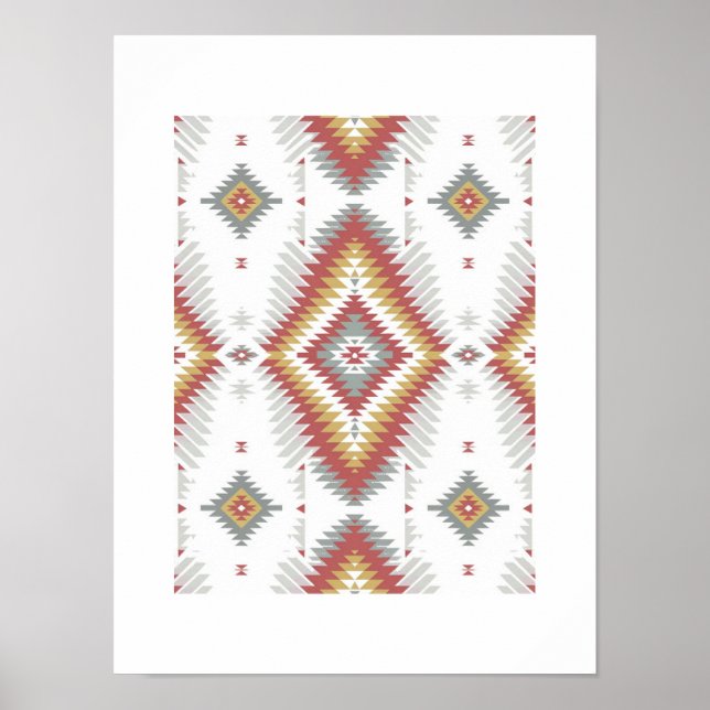 Poster Padrão Americano Nativo (Frente)