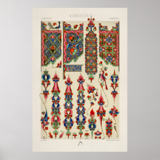 Poster Padrão armênio do Lornement Polychrome (1888)
