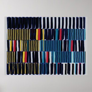 Poster padrão assimétrico de colagem de abstrato. Traços 