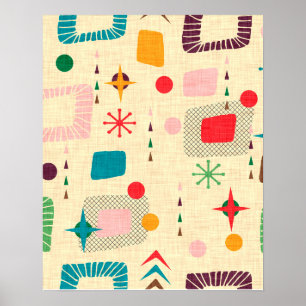 Poster Padrão atômico dos anos 50