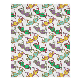 Pôster Padrão Bra Multicolor