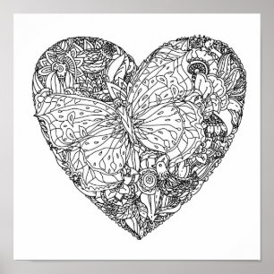 Poster Padrão Cardíaco da Borboleta 2