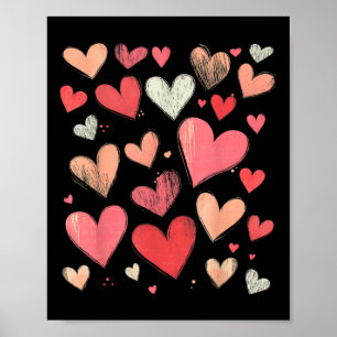 Poster Padrão Cardíaco - Tema Do Amor - Para Ele E Para E