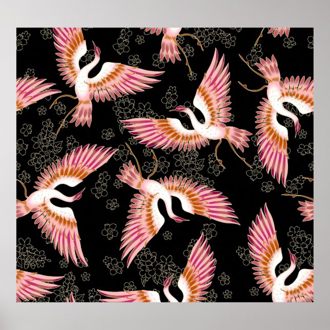 Poster Padrão Chinono Japonês Tradicional (Frente)