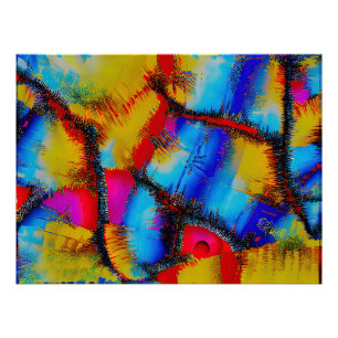 Pôster Padrão colorido do Abstrato Stich