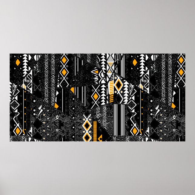 Poster Padrão contínuo de colagem modesto e de tendência  (Frente)