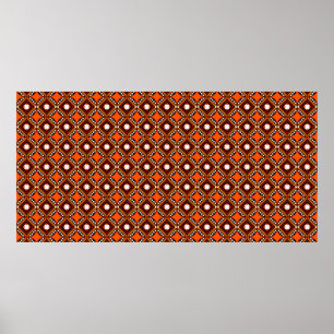 Poster Padrão criativo sem costura com geometria de desen