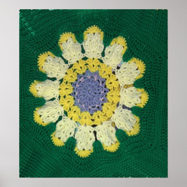 Poster - Padrão Crochet - Margarida (Frente)