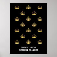 Padrão da coroa negra e dourada