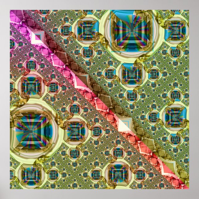 Poster Padrão da lente iridescente (Frente)