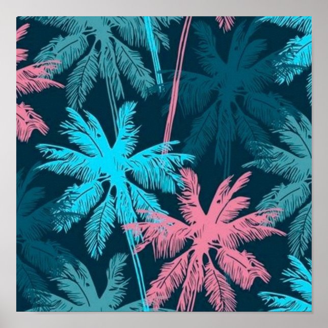 Poster Padrão da palmeira (Frente)