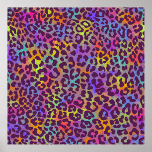 Poster Padrão da pele do leopardo. Repetição da ba de ani