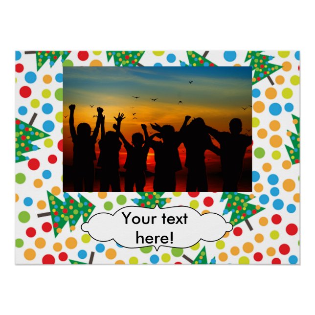 Pôster Padrão das árvores de Natal (Frente)