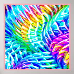 Poster Padrão de Abstrações Coloridas