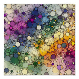 Pôster Padrão de abstrato 1 - AI - Trabalho de arte