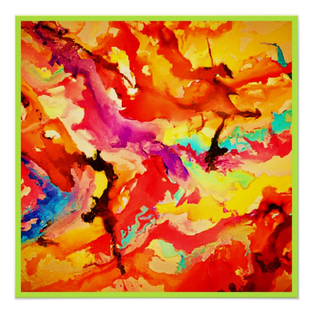 Pôster Padrão de abstrato Art (Frente)