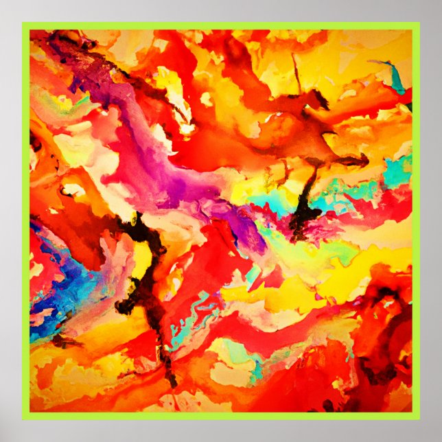 Poster Padrão de abstrato Art (Frente)