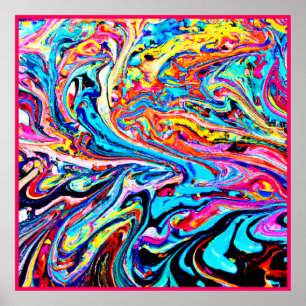 Poster Padrão de Abstrato colorida