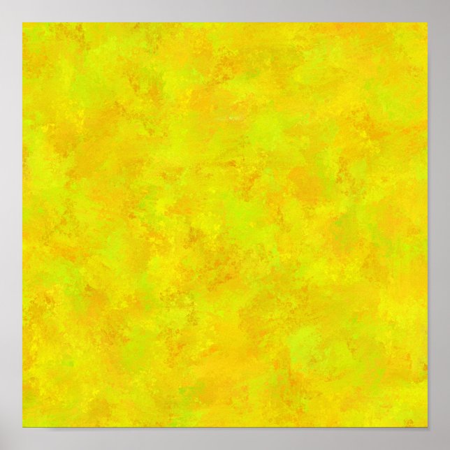 Poster Padrão de Abstrato Verde Laranja Amarelo (Frente)