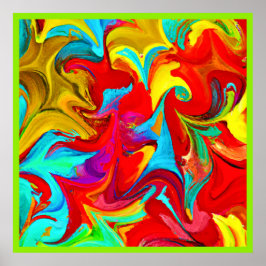 Poster Padrão de Abstrato vívido colorido