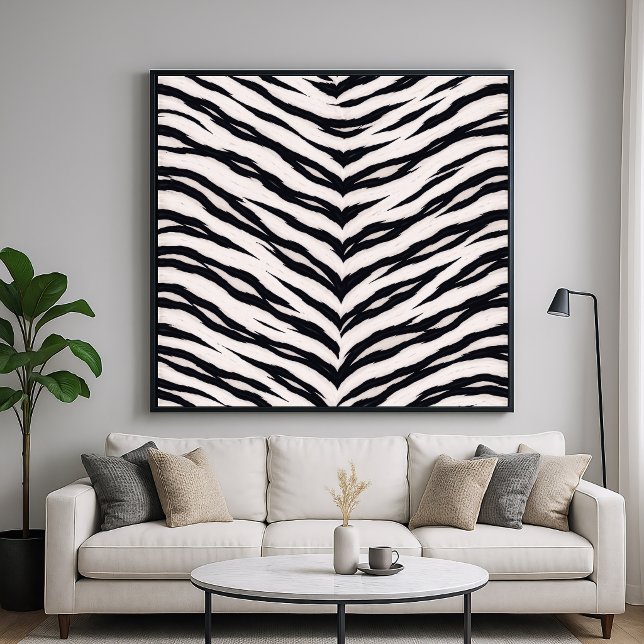 Poster Padrão de Animal Tigre Branco (Criador carregado)