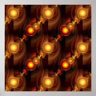 Poster Padrão de Arte Abstrata Boho Elegante Moderno Dour