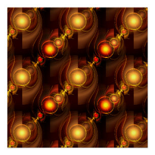 Pôster Padrão de Arte Abstrata Boho Elegante Moderno Dour