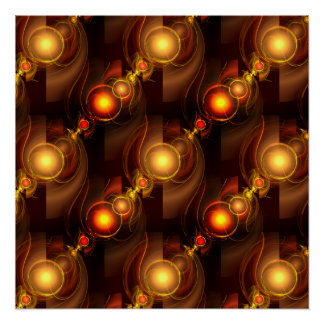 Pôster Padrão de Arte Abstrata Boho Elegante Moderno Dour