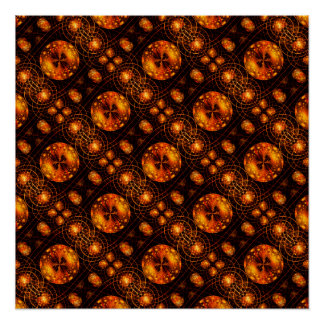 Pôster Padrão de Arte Abstrata Boho Elegante Moderno Dour