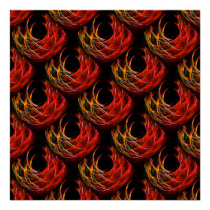 Pôster Padrão de Arte Abstrata Boho Moderno Elegante #503