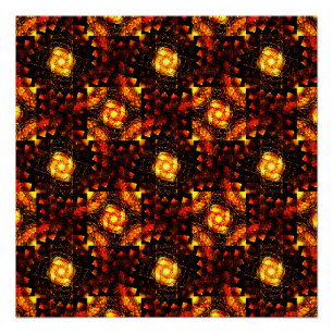Pôster Padrão de Arte Abstrata Boho Moderno Elegante Dour