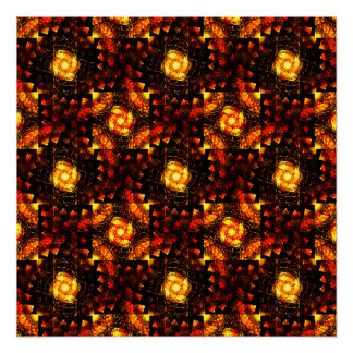 Pôster Padrão de Arte Abstrata Boho Moderno Elegante Dour