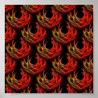 Poster Padrão de Arte Abstrata Elegante Boho Moderno Fofo